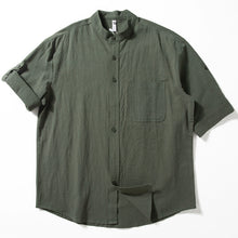 Load image into Gallery viewer, Vintage Stand Collar Loose Shirt
