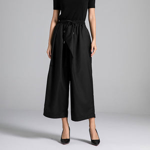 Retro Pleated High Waist Loose Straight Pants