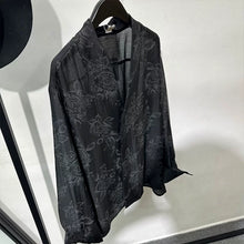 Load image into Gallery viewer, Retro Transparent V-Neck Printed Long-Sleeve Shirt
