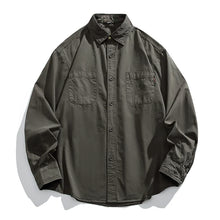 Load image into Gallery viewer, Japanese Retro Textured Long-sleeved Shirt
