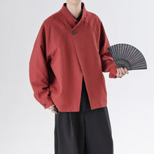 Load image into Gallery viewer, Cotton and Linen Loose Casual Stand Collar Jacket
