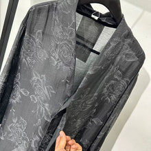 Load image into Gallery viewer, Retro Transparent V-Neck Printed Long-Sleeve Shirt
