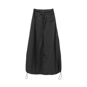 Black Adjustable Drawstring Skirt