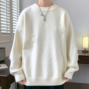 Retro Lazy Crew Neck Sweater