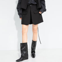 Load image into Gallery viewer, Women's Elastic-waist Layered Suiting Skirt-pants
