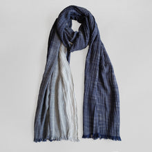 Load image into Gallery viewer, Soft Cotton Linen Vintage Raw Edge Shawl
