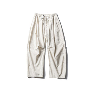 Solid Color Loose Lace-up Casual Pants