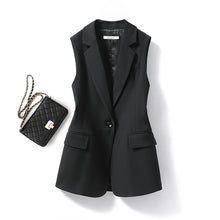 Load image into Gallery viewer, Black Slim Fit Suit Vest
