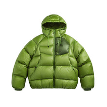Load image into Gallery viewer, Heavyweight White Duck Down Hooded High Neck Loose Puffer Coat

