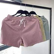 Load image into Gallery viewer, Cotton Striped 3-quarter Casual Shorts
