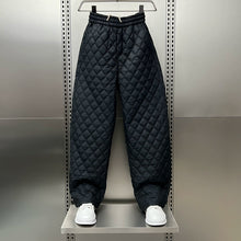 Load image into Gallery viewer, Quilted Casual Wide-leg Cotton Pants
