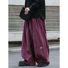 Load image into Gallery viewer, Japanese Embroidered Oversized Corduroy Pants
