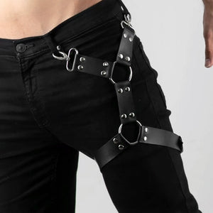 Thigh Restraint Leather Waist Chain Strap