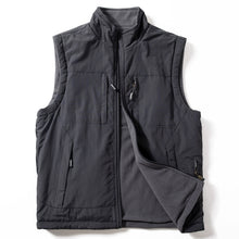 Load image into Gallery viewer, Double-sided Cotton Plus Velvet Thick Warm Stand Collar Vest
