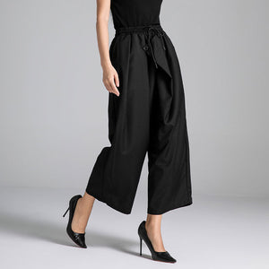 Retro Pleated High Waist Loose Straight Pants