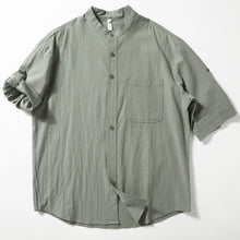Load image into Gallery viewer, Vintage Stand Collar Loose Shirt

