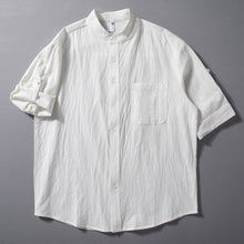 Load image into Gallery viewer, Vintage Stand Collar Loose Shirt
