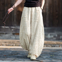Load image into Gallery viewer, Raw-edge Linen Wide-leg Harem Pants
