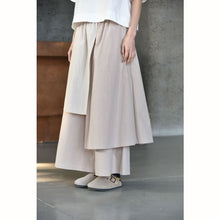 Load image into Gallery viewer, Women‘s Irregular Color-blocked Faux Two-piece Casual Skirt Pants
