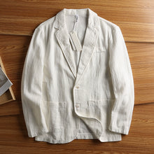 Load image into Gallery viewer, American Retro Casual Linen Blazer
