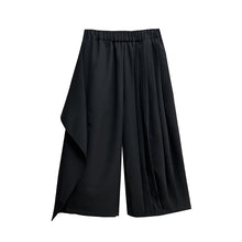 Load image into Gallery viewer, Irregular Pleated Ribbon Stitching Fake Two-piece Wide-leg Pants
