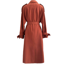Load image into Gallery viewer, Drape Loose Over-kneeTrench Coat
