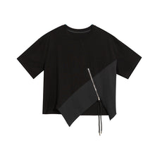 Load image into Gallery viewer, Women‘s Crew Neck Loose Irregular Hem T-shirt

