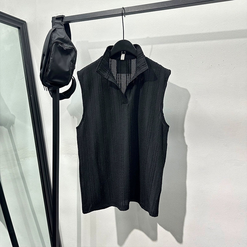 Loose Lapel Casual V-Neck Sleeveless Vest