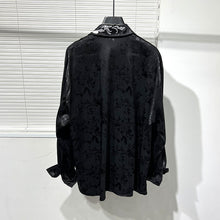 Load image into Gallery viewer, Dark Embroidered Loose Retro Shirt
