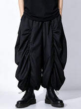 Load image into Gallery viewer, Japanese Asymmetric Pleated High-waist Drawstring Wide-leg Pants
