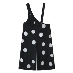 Polka Dot Print LooseWide-leg Overalls