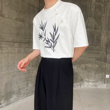 Load image into Gallery viewer, Embroidered Buttoned Casual Loose T-shirt
