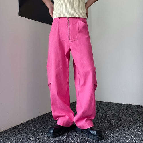 Retro Pink Denim Trousers
