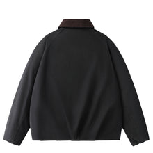 Load image into Gallery viewer, Retro Corduroy Collar Patchwork Loose Jacket
