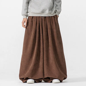 Corduroy Straight Wide-leg Harem Pants