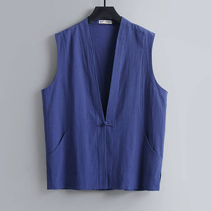 Sleeveless Button Vest
