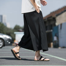 Load image into Gallery viewer, Fake Two-piece Thin Strappy Loose Pleated Pants
