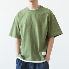 Load image into Gallery viewer, Japanese Loose Drop Shoulder Fake Two Piece T-shirt

