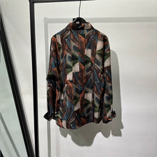 Load image into Gallery viewer, Retro Geometric Print Loose Long-sleeved Shirt
