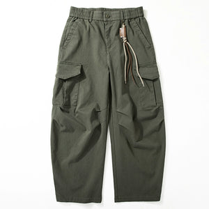 Large Pocket Loose Wide-leg Pants