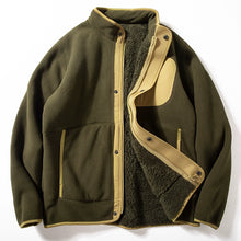 Load image into Gallery viewer, Polar Fleece Panel Stand Collar Jacket
