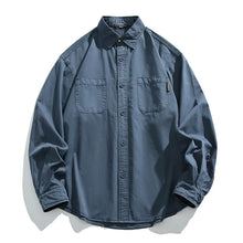 Load image into Gallery viewer, Japanese Retro Textured Long-sleeved Shirt
