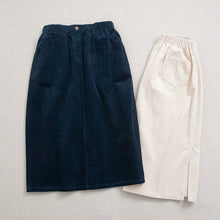 Load image into Gallery viewer, Corduroy Elastic Waist Midi Skirt
