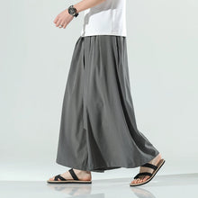Load image into Gallery viewer, Retro Ice Silk Wide-Leg Skirt Pants
