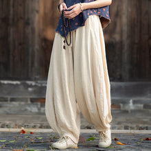 Load image into Gallery viewer, Loose Cotton And Linen Patchwork Bloomers

