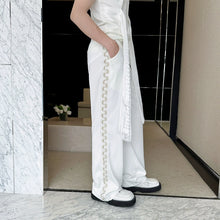 Load image into Gallery viewer, Heavy-duty Pearl Stitching Wide-leg Pants
