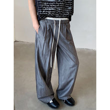 Load image into Gallery viewer, Retro High Waist Drape Striped Casual Pants
