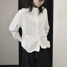 Load image into Gallery viewer, Stand-up Collar Loose Solid Color Shirt

