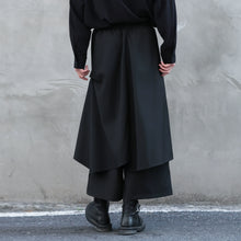 Load image into Gallery viewer, Loose Elastic Waist Wide Leg Fake Two Piece Culottes
