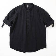 Load image into Gallery viewer, Stand Collar Casual Short Sleeve Shirt

